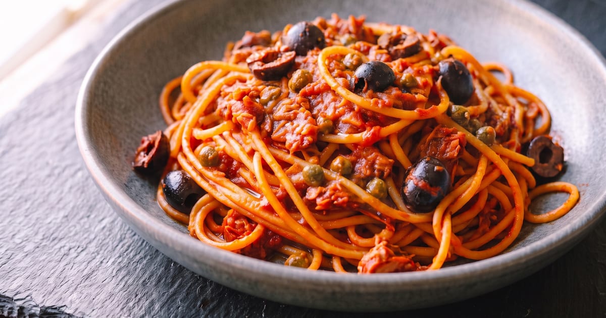 Tuna and Olive Spaghetti